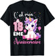 Cute Unicorn C'est Mon 18th Birthday 18 Years Old Girl , Black, S T-Shirt - T-Shirt | Black