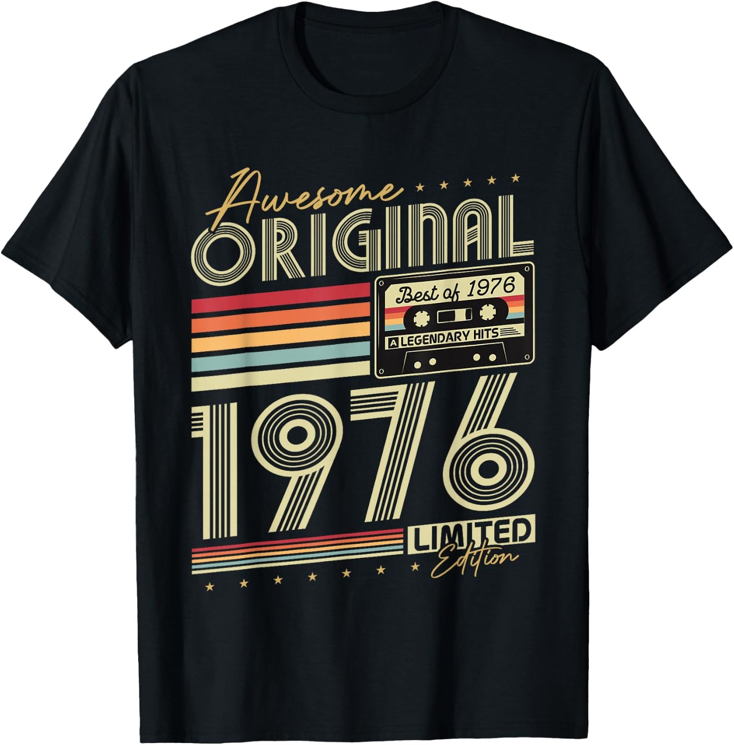 Original 1976 Vintage 50 Ans Anniversaire Cadeau Homme Femme T-Shirt - T-Shirt | Black
