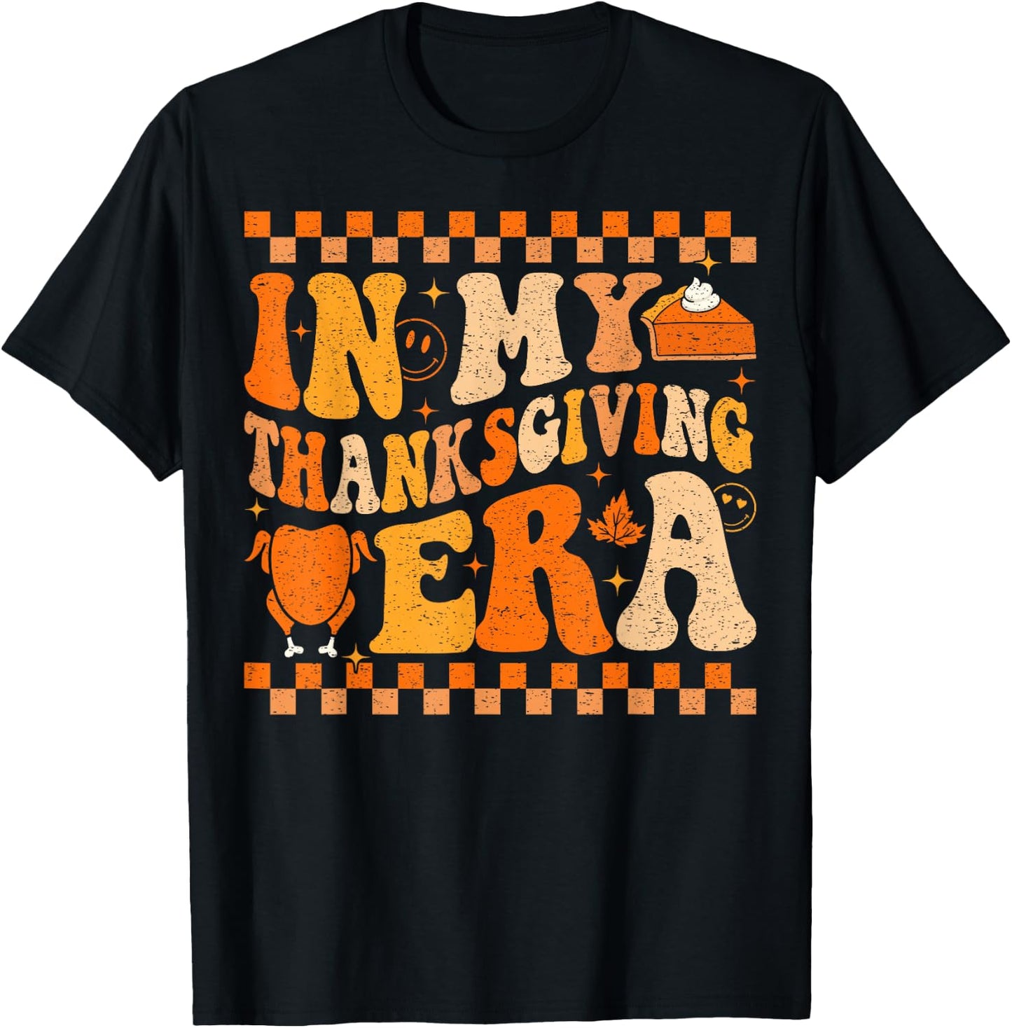 Groovy Thanksgiving Turkey T-Shirt - T-Shirt | Black