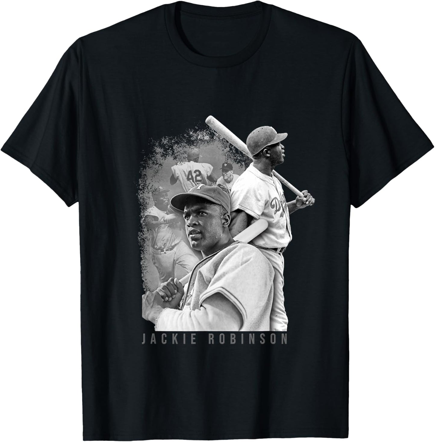 Baseball Jackie Robinson 001 , Black, S T-Shirt - T-Shirt | Black