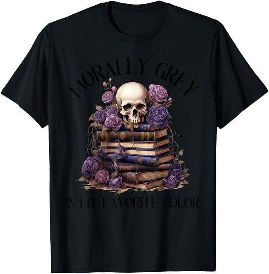 Spicy Fairy Tales Dark Romance Reader Moral Grey Books , gray T-Shirt - T-Shirt | Black