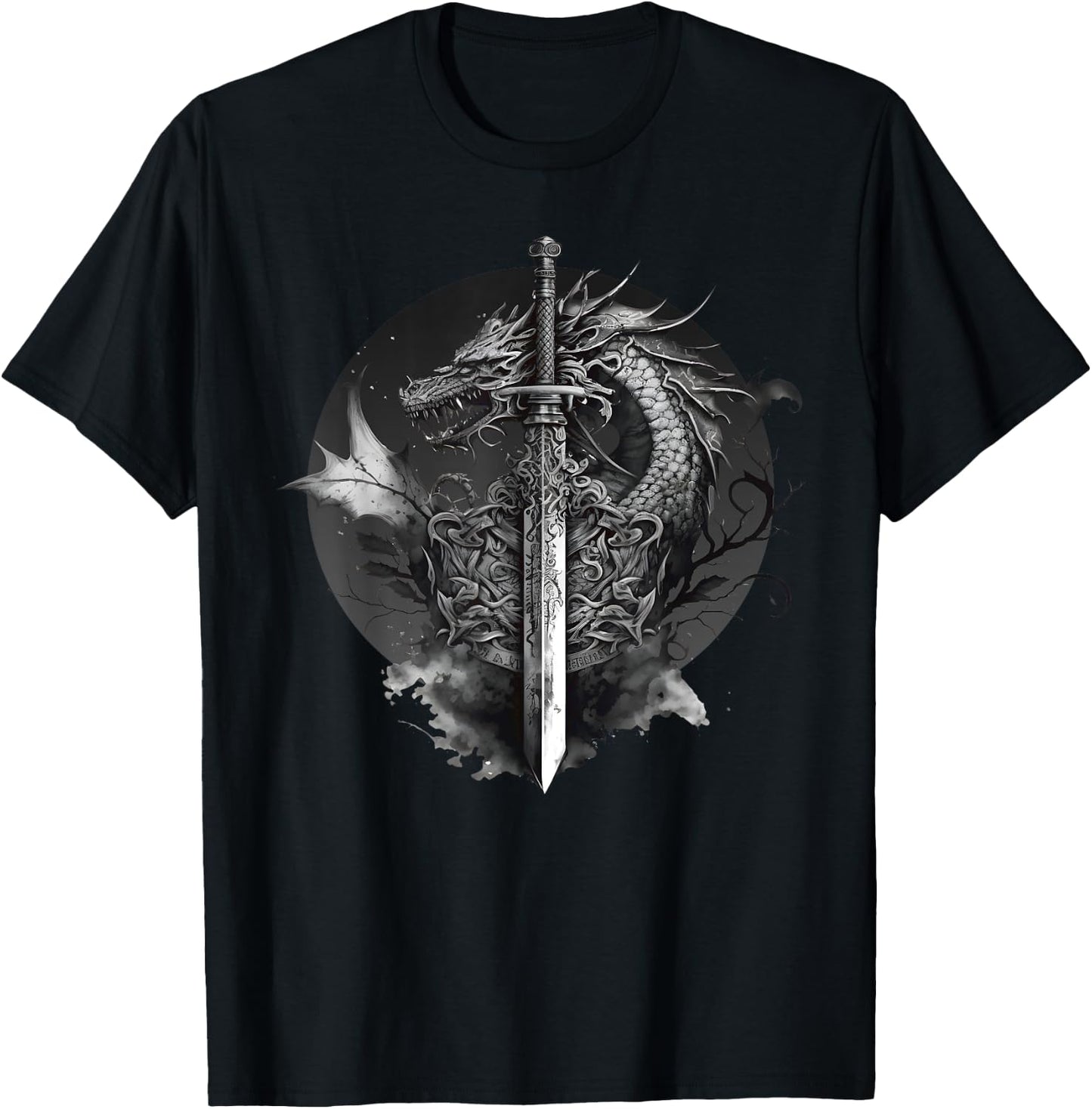 Dragon Sword Medieval Ren Faire Renaissance Faire T-Shirt - T-Shirt | Black