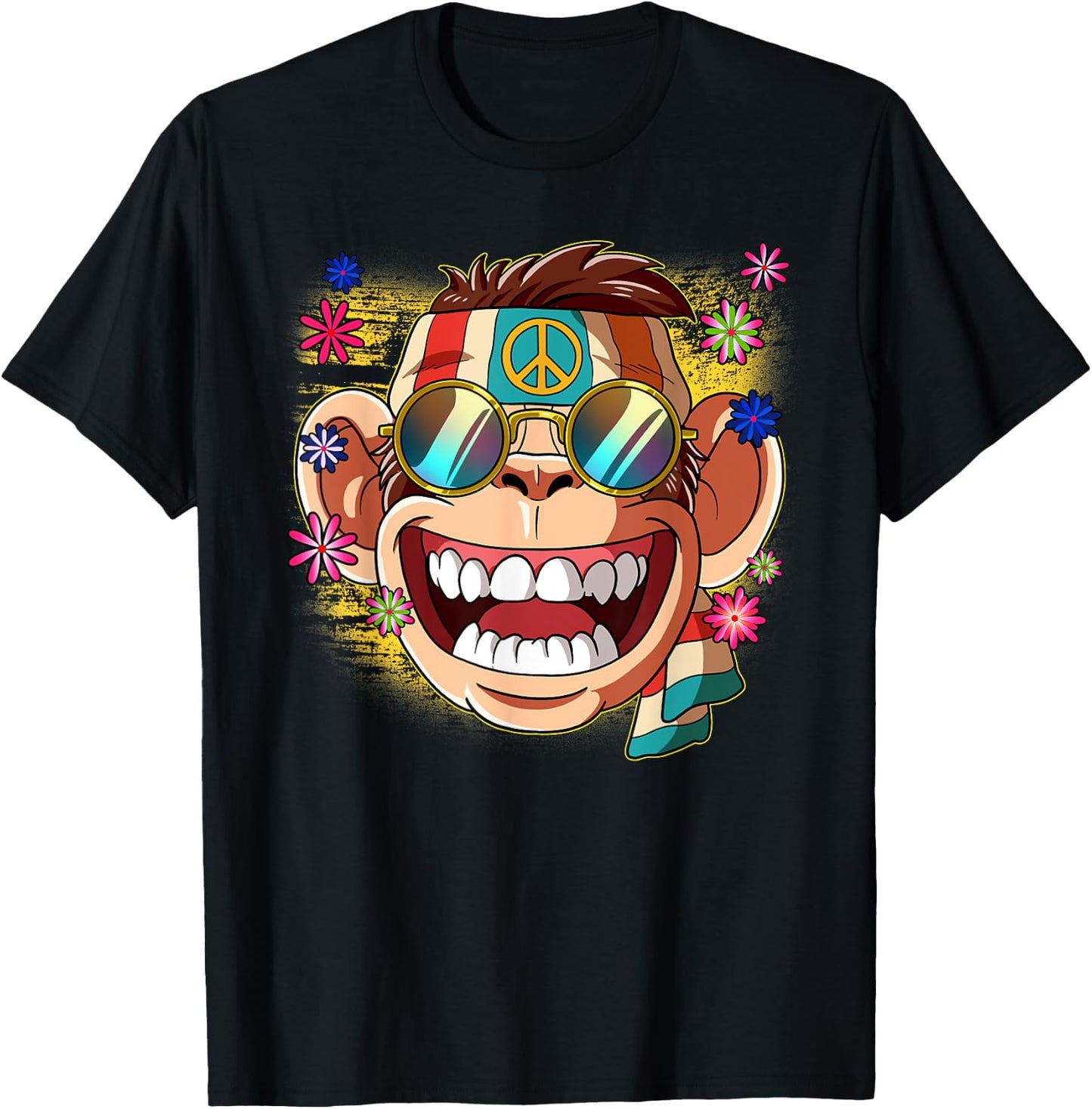 60s 70s Costume Groovy Hippie , black T-Shirt - T-Shirt | Black