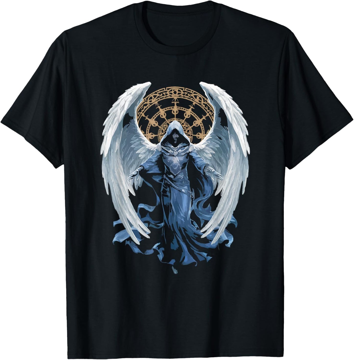 Archangel Catholic Religion Christianity Guardian Angel T-Shirt - T-Shirt | Black