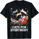 Cats for Everybody Christmas Funny Santa Cat Lover Xmas T-Shirt - T-Shirt | Black