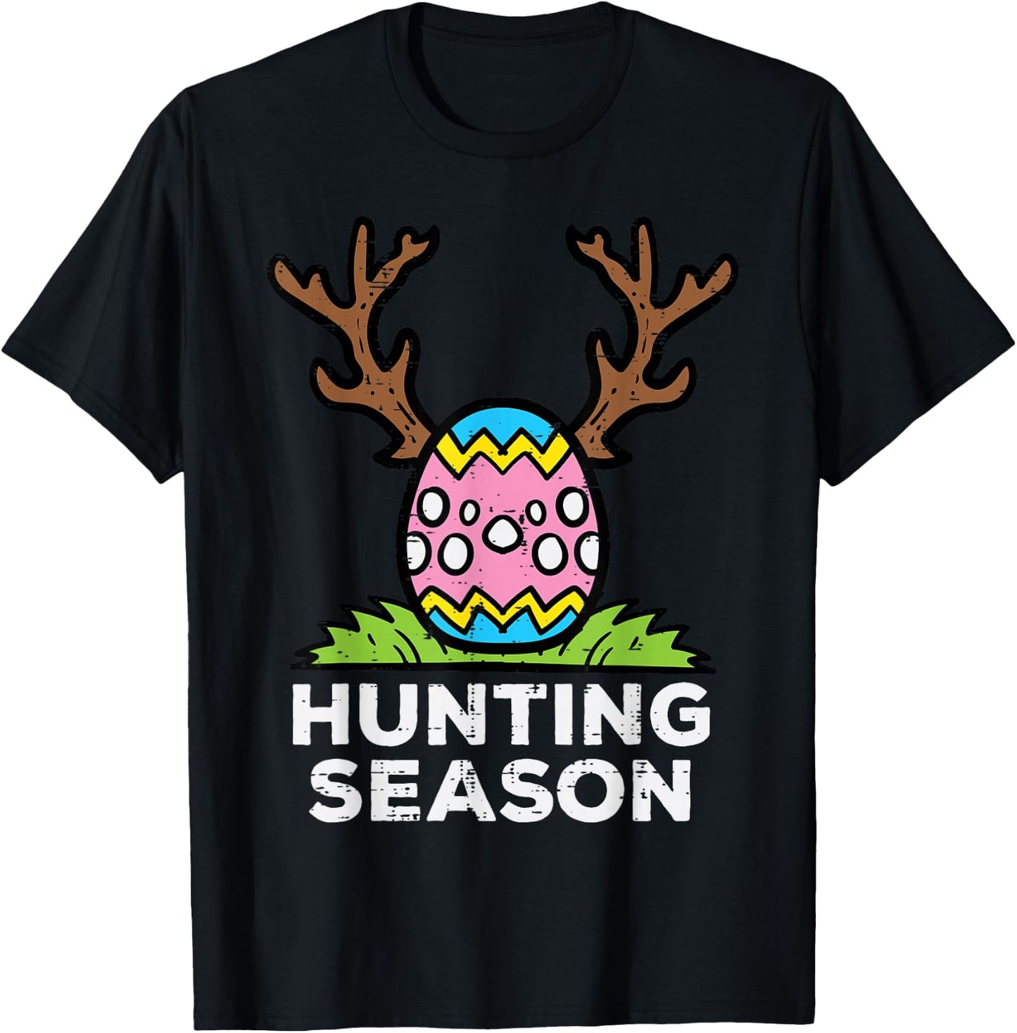 Easter Hunting Season Egg Hunt Funny Boys Girls Kids Toddler T-Shirt - T-Shirt | Black