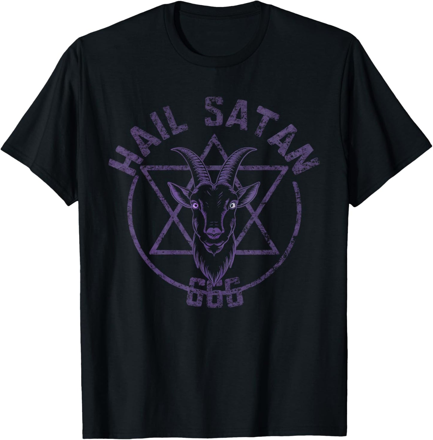 Hail Satan Satanism Satanic Occultism T-Shirt - T-Shirt | Black