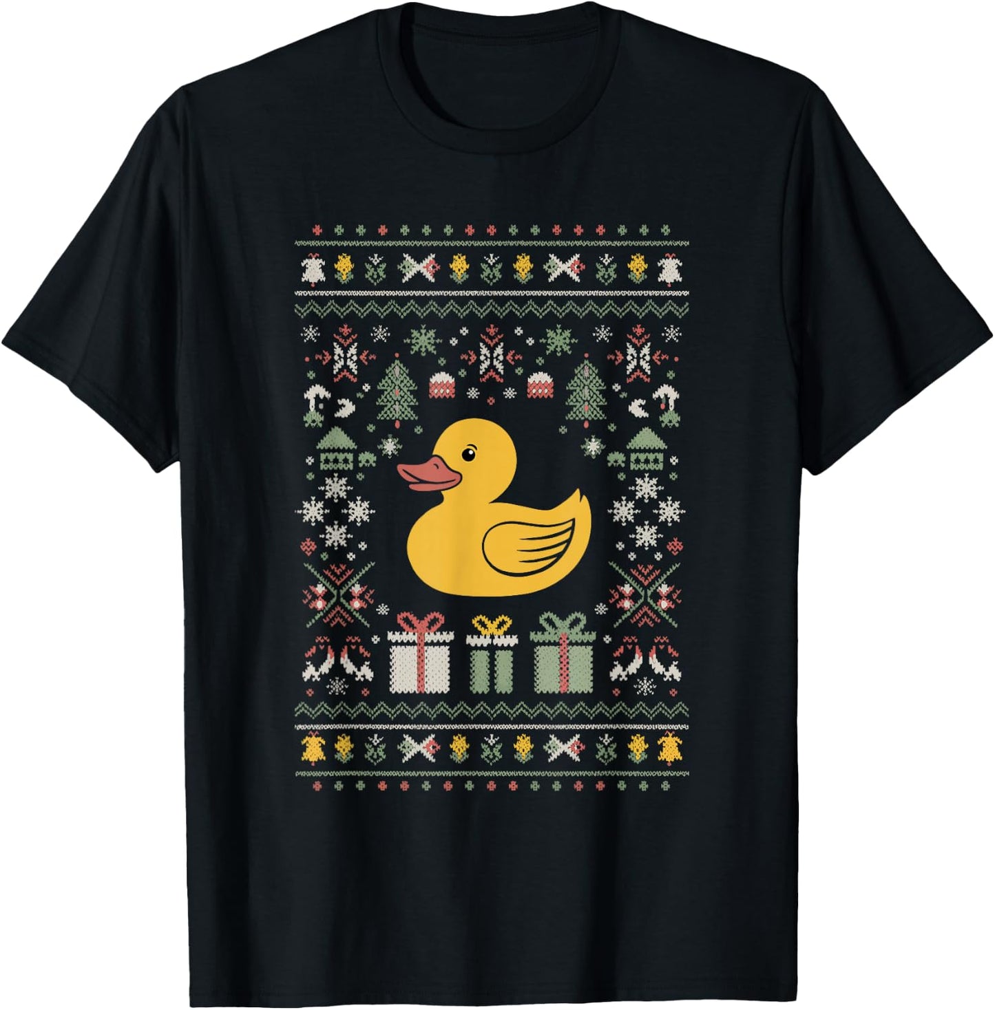 Rubber Duck Ugly Christmas T-Shirt - T-Shirt | Black