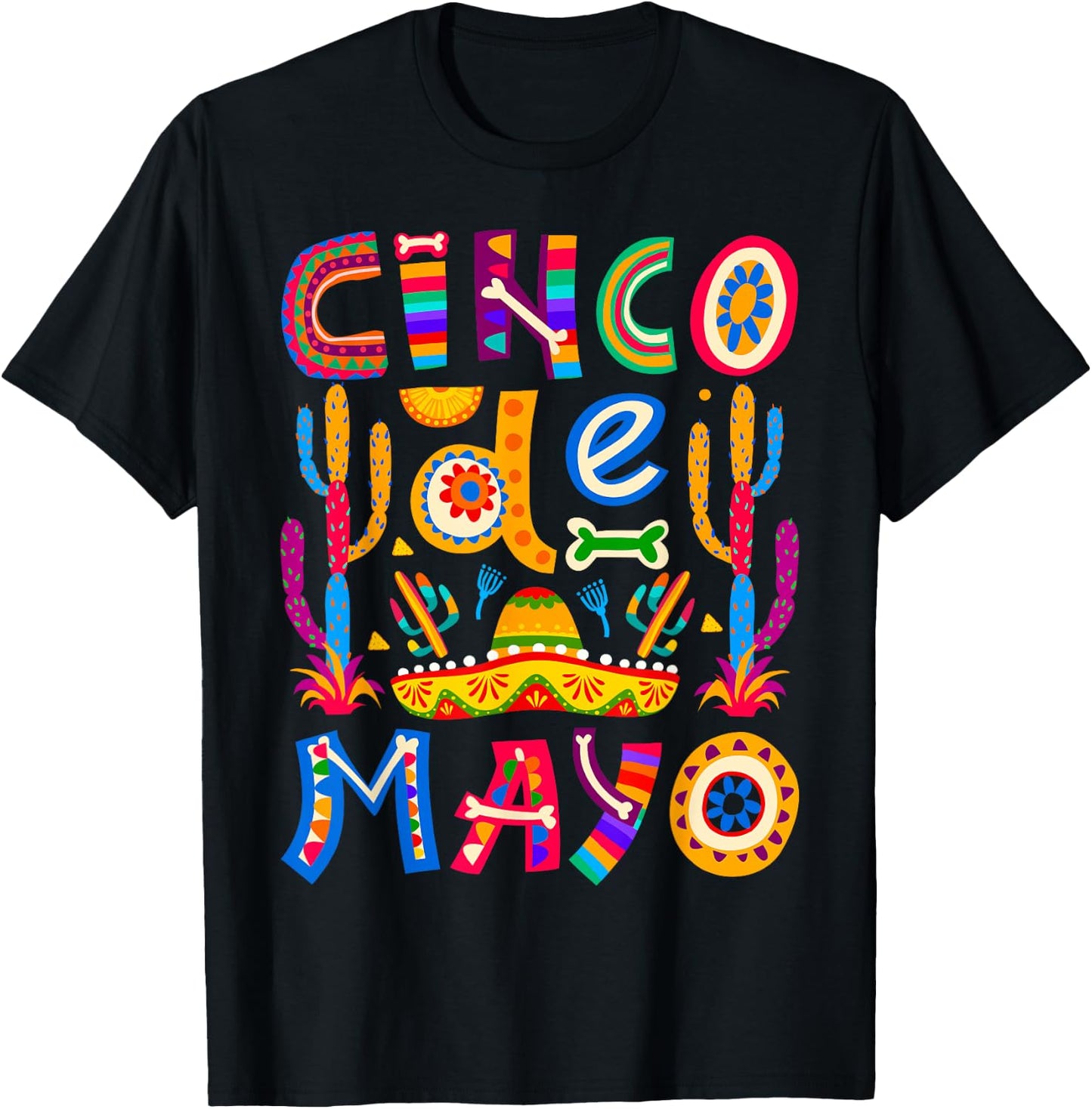 Cinco De Mayo Lets Fiesta Squad 5 De Mayo Mexican Men Women T-Shirt - T-Shirt | Black
