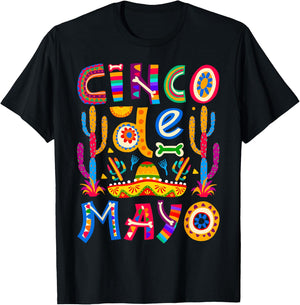 Cinco De Mayo Lets Fiesta Squad 5 De Mayo Mexican Men Women T-Shirt - T-Shirt | Black