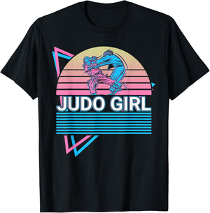 Judo Girls' Martial Arts Retro , black T-Shirt - T-Shirt | Black