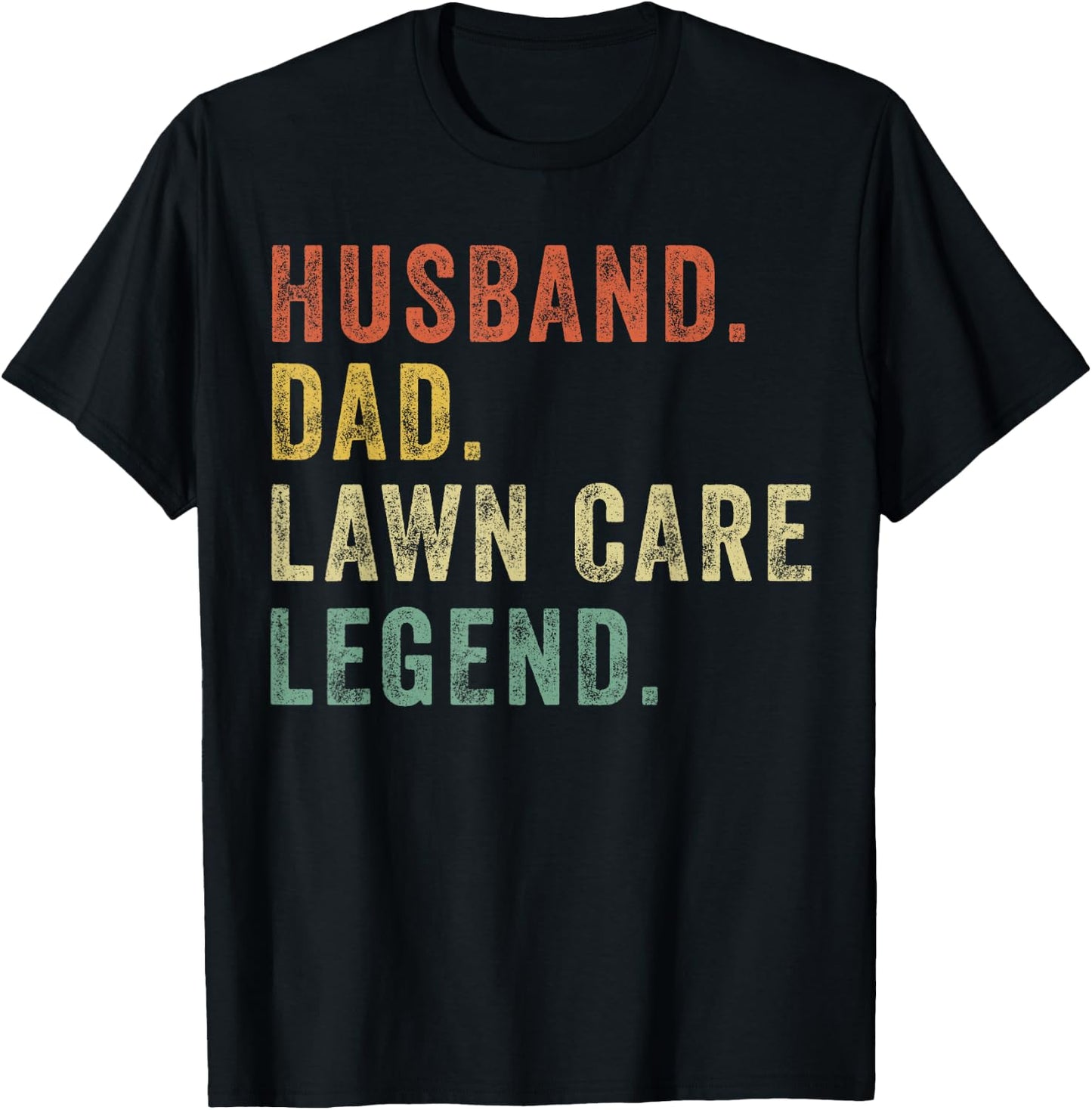 Lawn-Mowing Dad Lawn Care Legend Lawn Mower Funny Gardening T-Shirt - T-Shirt | Black