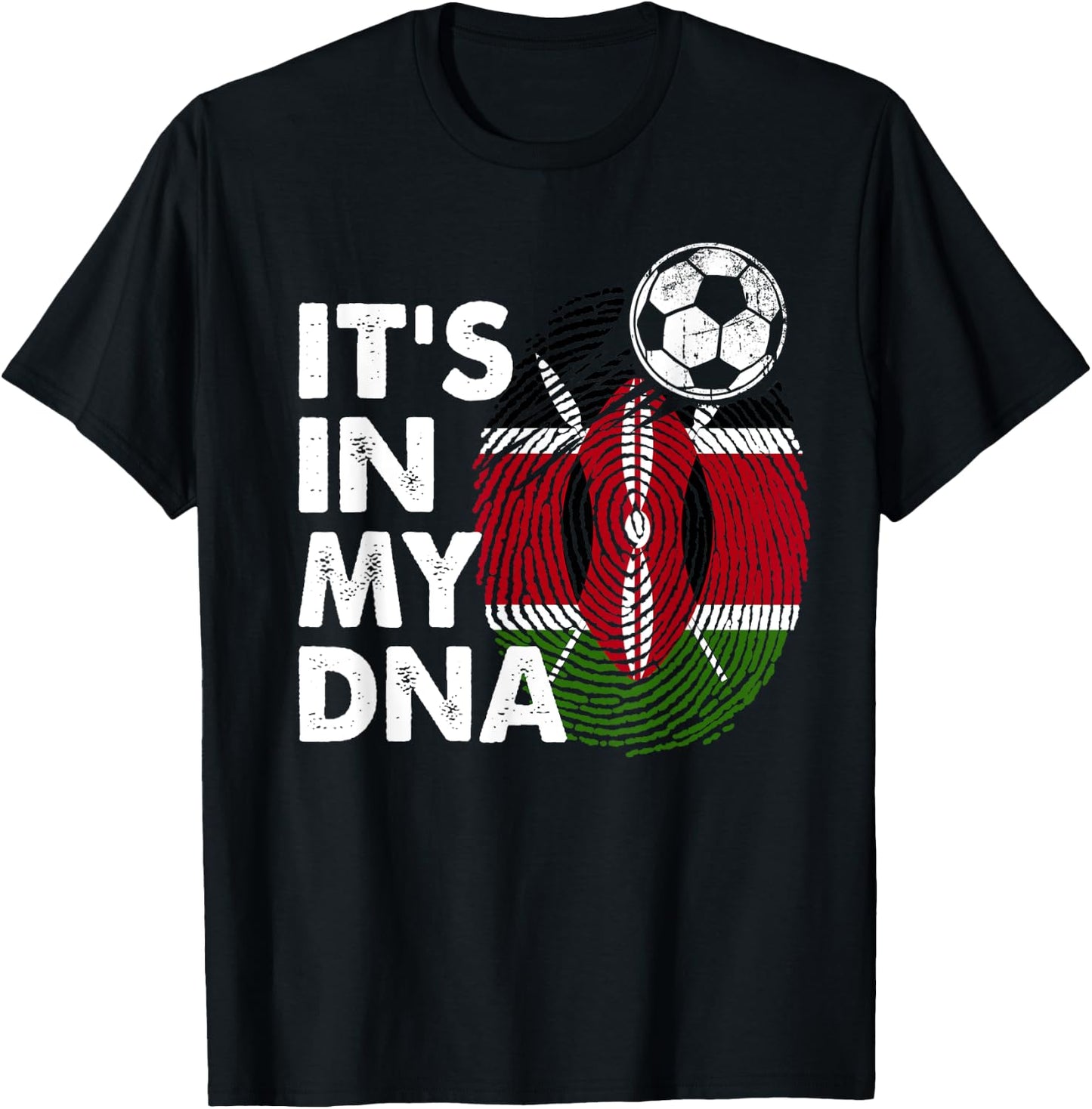 Kenya In My DNA Kenyan Flag Team Kenya , black T-Shirt - T-Shirt | Black