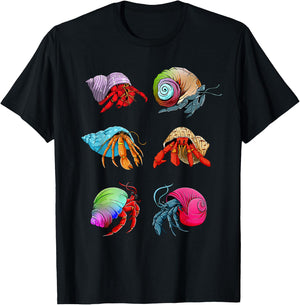 Hermit Crab Design for Hermit Crab Lovers T-Shirt - T-Shirt | Black