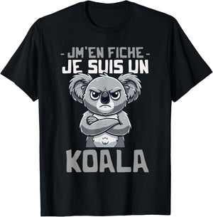 Je suis un Koala Funny Quote Funny Koala , Black, S T-Shirt - T-Shirt | Black