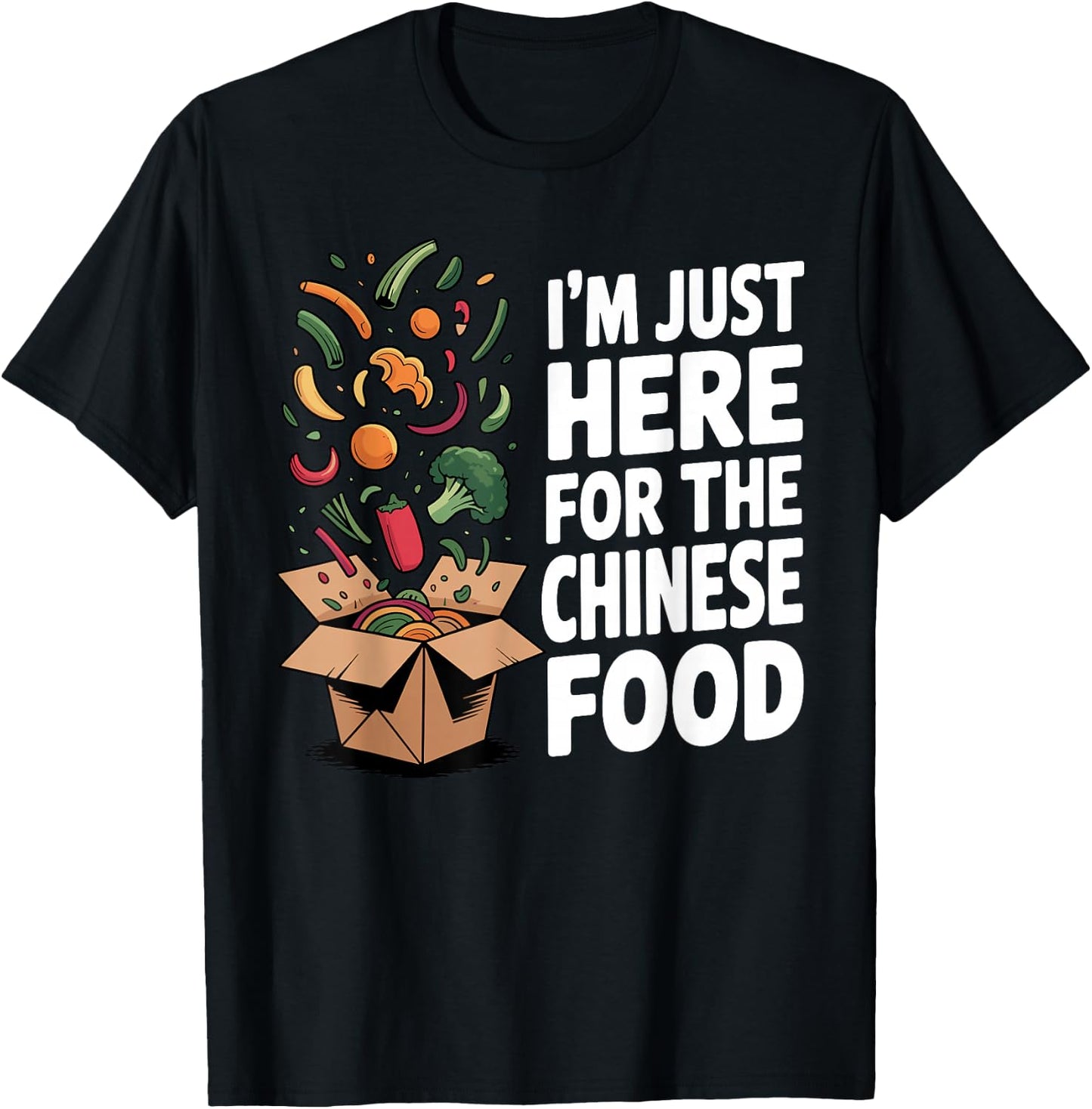 Funny Chinese Food Art Women Chinese Food Takeout T-Shirt - T-Shirt | Black