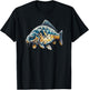 Geometric Art Fishing Carp Fisherman Carps T-Shirt - T-Shirt | Black