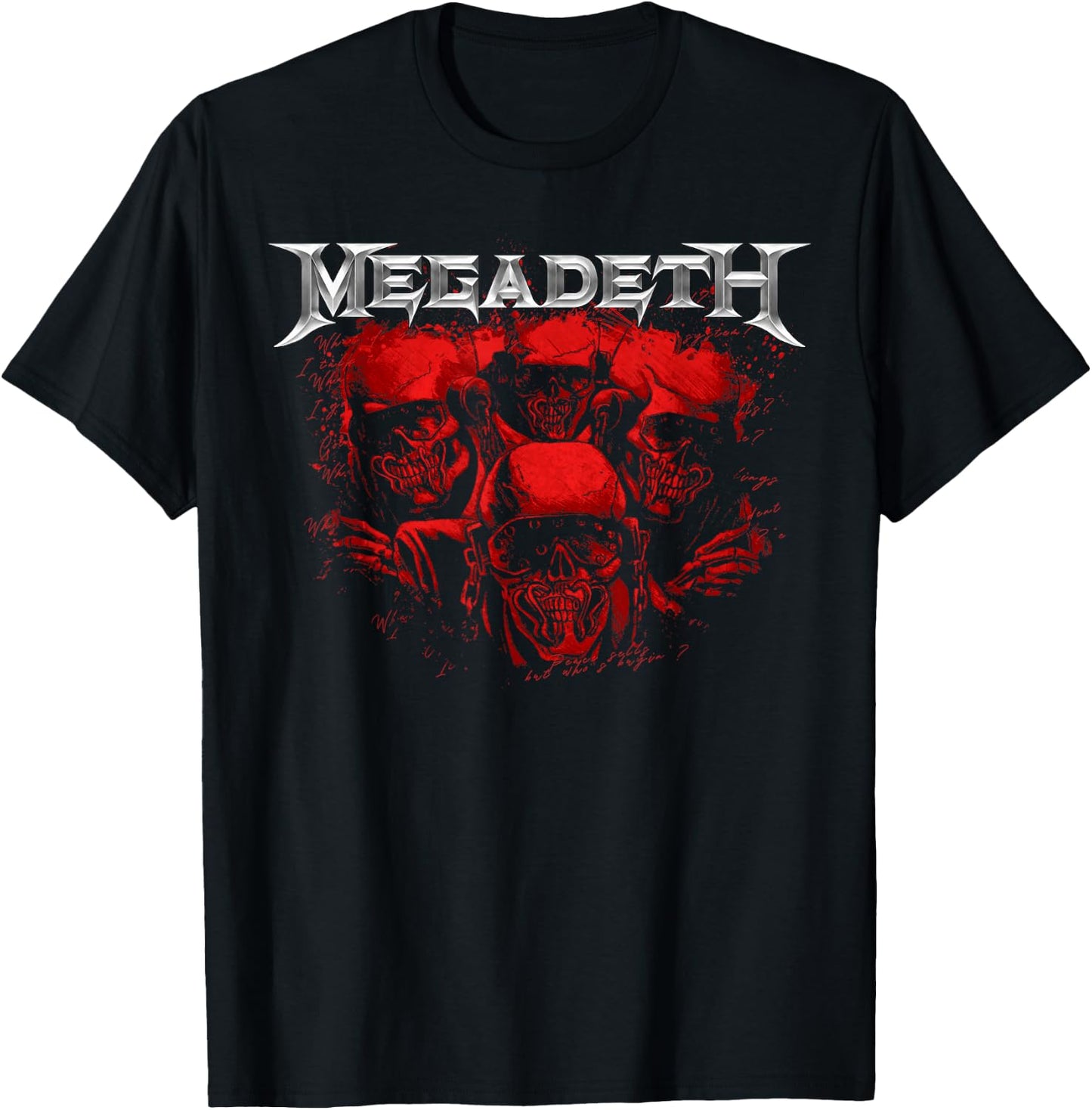Megadeth - Red Vic Chrome T-Shirt - T-Shirt | Black