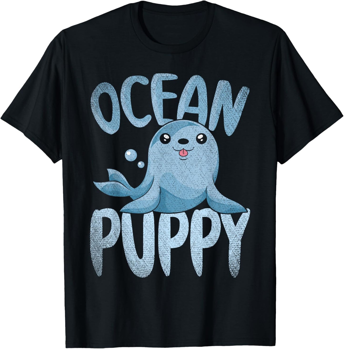 Ocean Puppy Seal Lover Zoo Animal Cute Sea Lion T-Shirt - T-Shirt | Black
