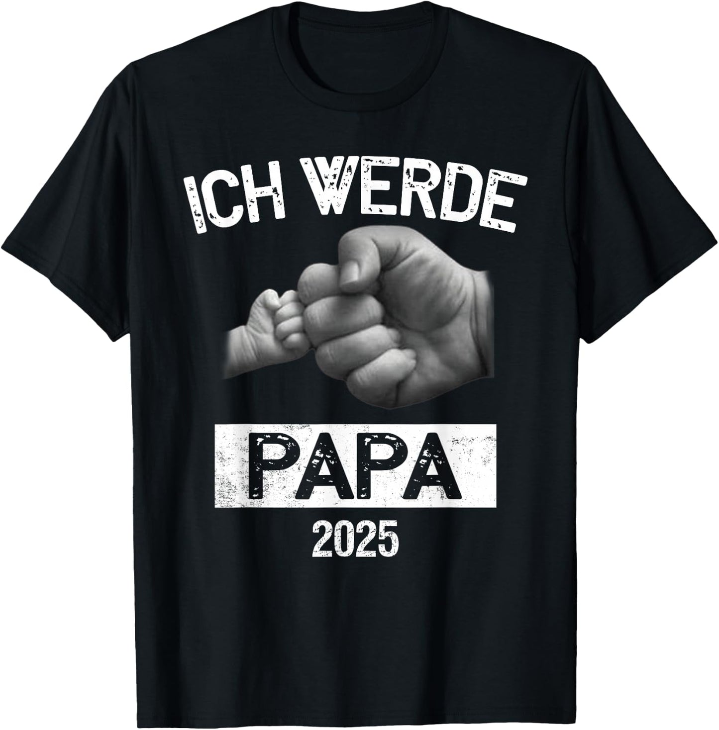 Ich werde Papa 2025 Ich werde bald Vater T-Shirt - T-Shirt | Black
