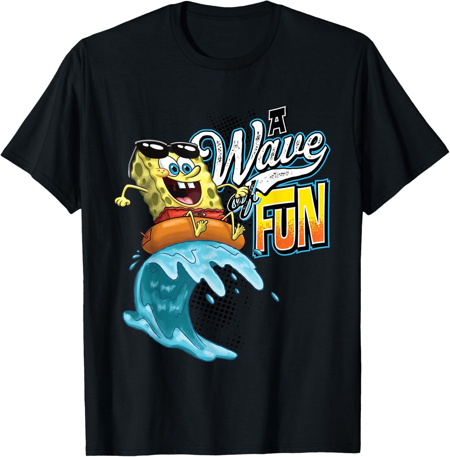 Offizieller Spongebob Schwammkopf Wave of Fun Innenschlauch T-Shirt - T-Shirt | Black