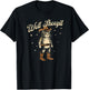 Well Sheeyit Funny Cowboy Cat Vintage Western Humor Art T-Shirt - T-Shirt | Black
