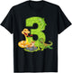 3rd Birthday Snake Lizard Reptile 3 Year Old Birthday Party T-Shirt - T-Shirt | Black