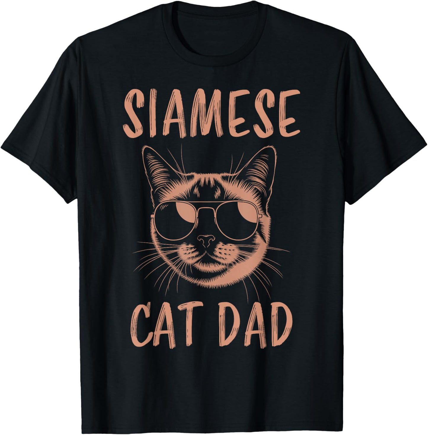 Siamese Cat Dad Funny Siamese Cat Men T-Shirt - T-Shirt | Black