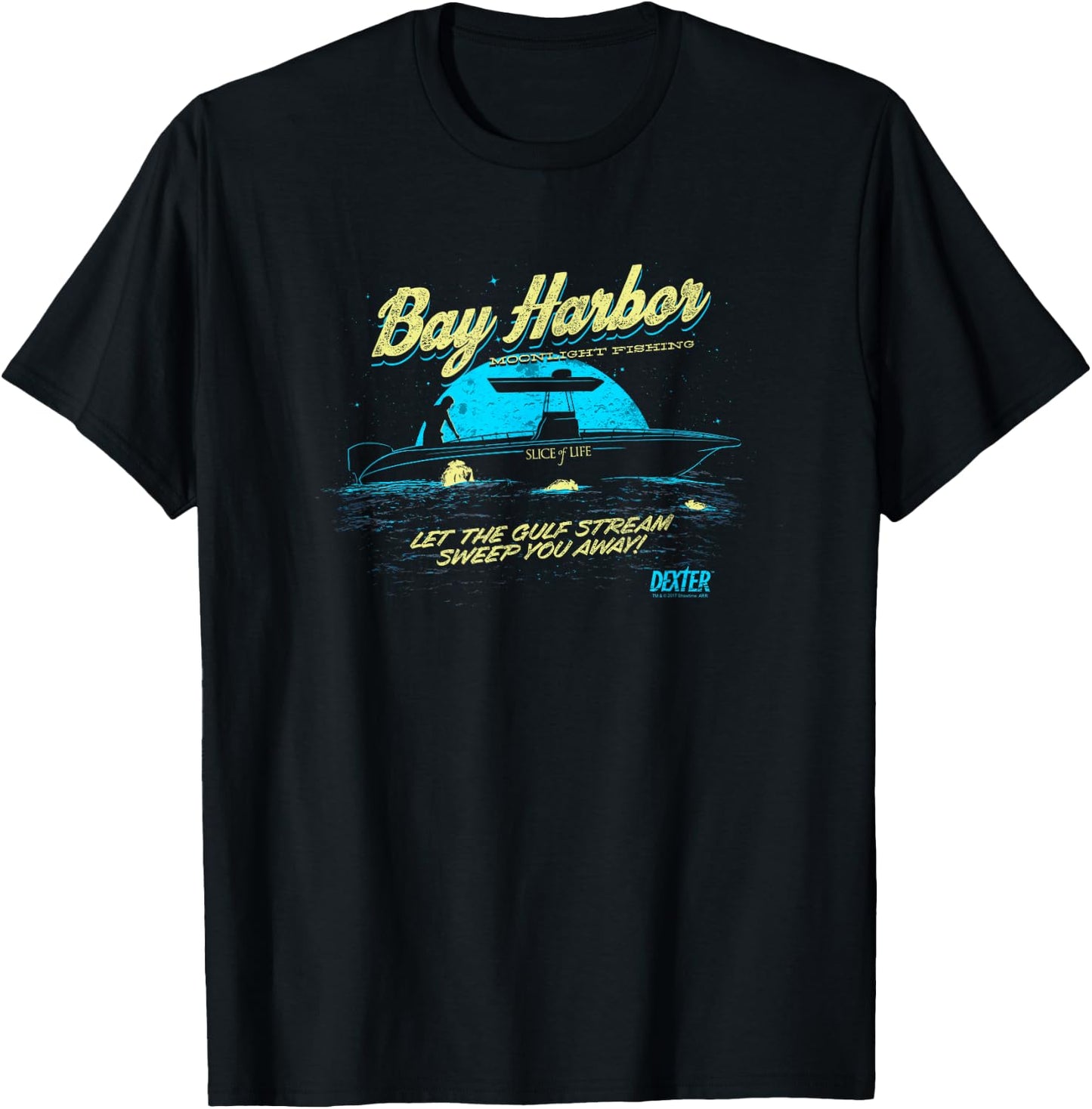 Dexter Moonlight Fishing , black T-Shirt - T-Shirt | Black