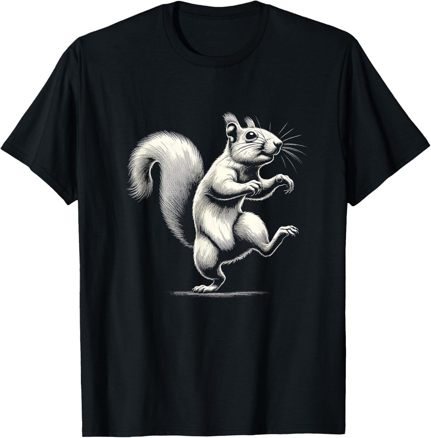 Dancing Squirrel Funny Graphic Design T-Shirt - T-Shirt | Black