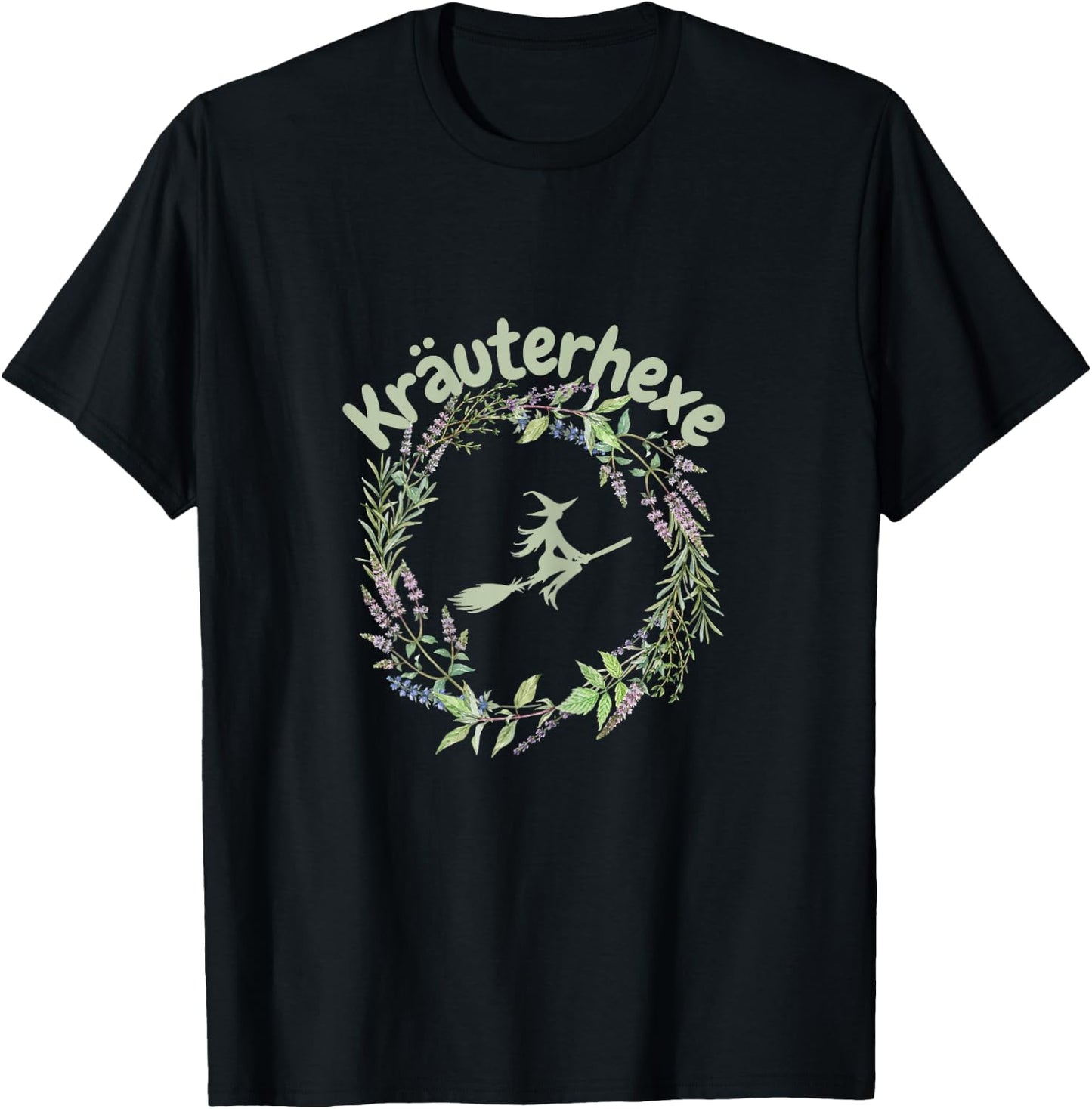 Herbal Witch Melissa Lavender Forest Flowers Herbs Witch Women's , black T-Shirt - T-Shirt | Black