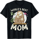 World's Best Mom, Sloths Family Sleep Top Mother's Day T-Shirt - T-Shirt | Black