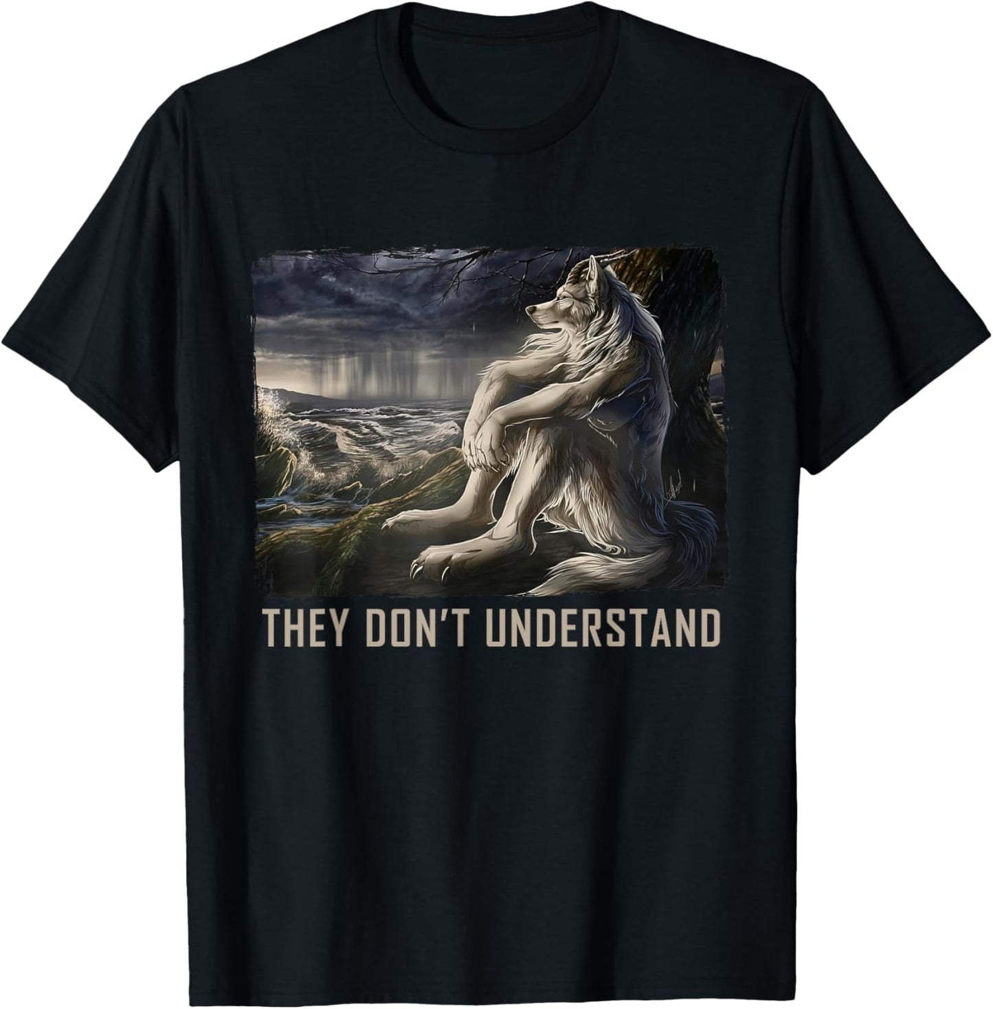 Werewolf Ripping Meme Alpha Wolf Werewolf Literally Me T-Shirt - T-Shirt | Black