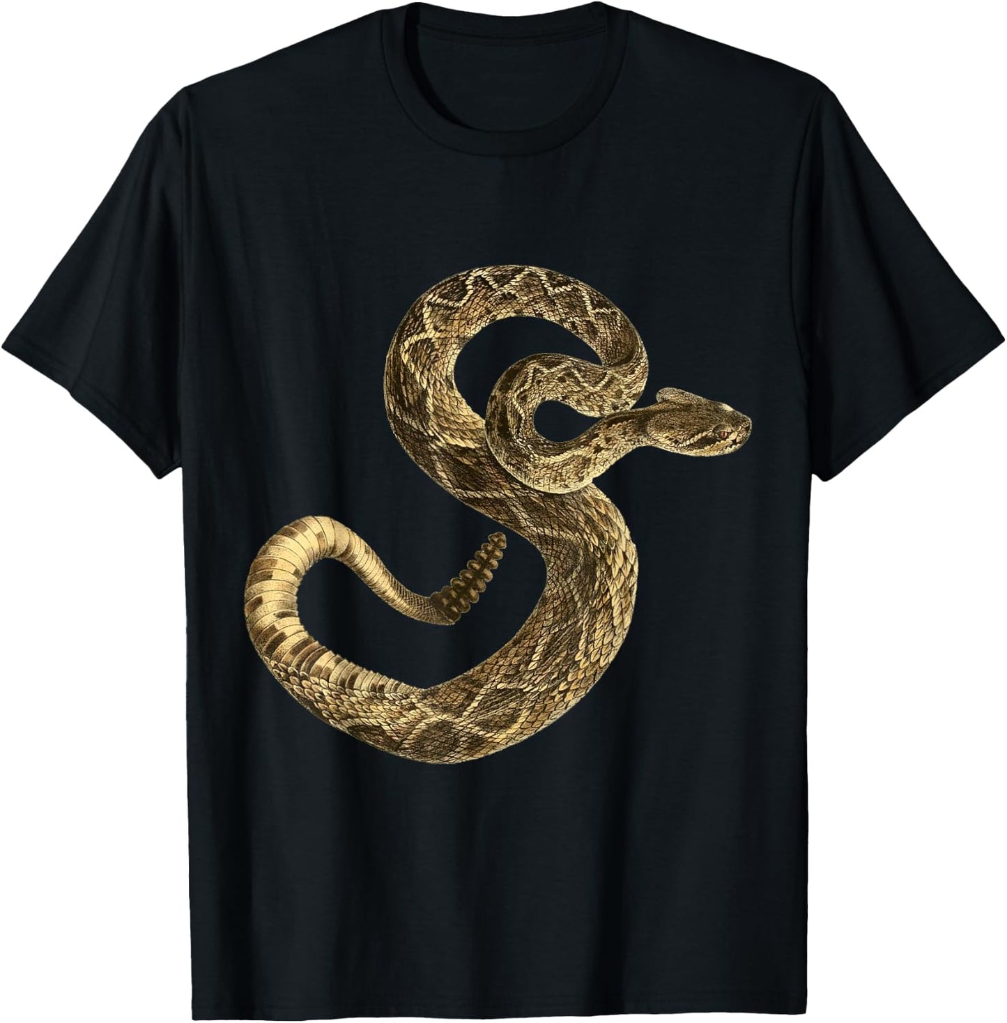 Crotalus Adamanteus Rattlesnake Eastern Diamondback Snake T-Shirt - T-Shirt | Black