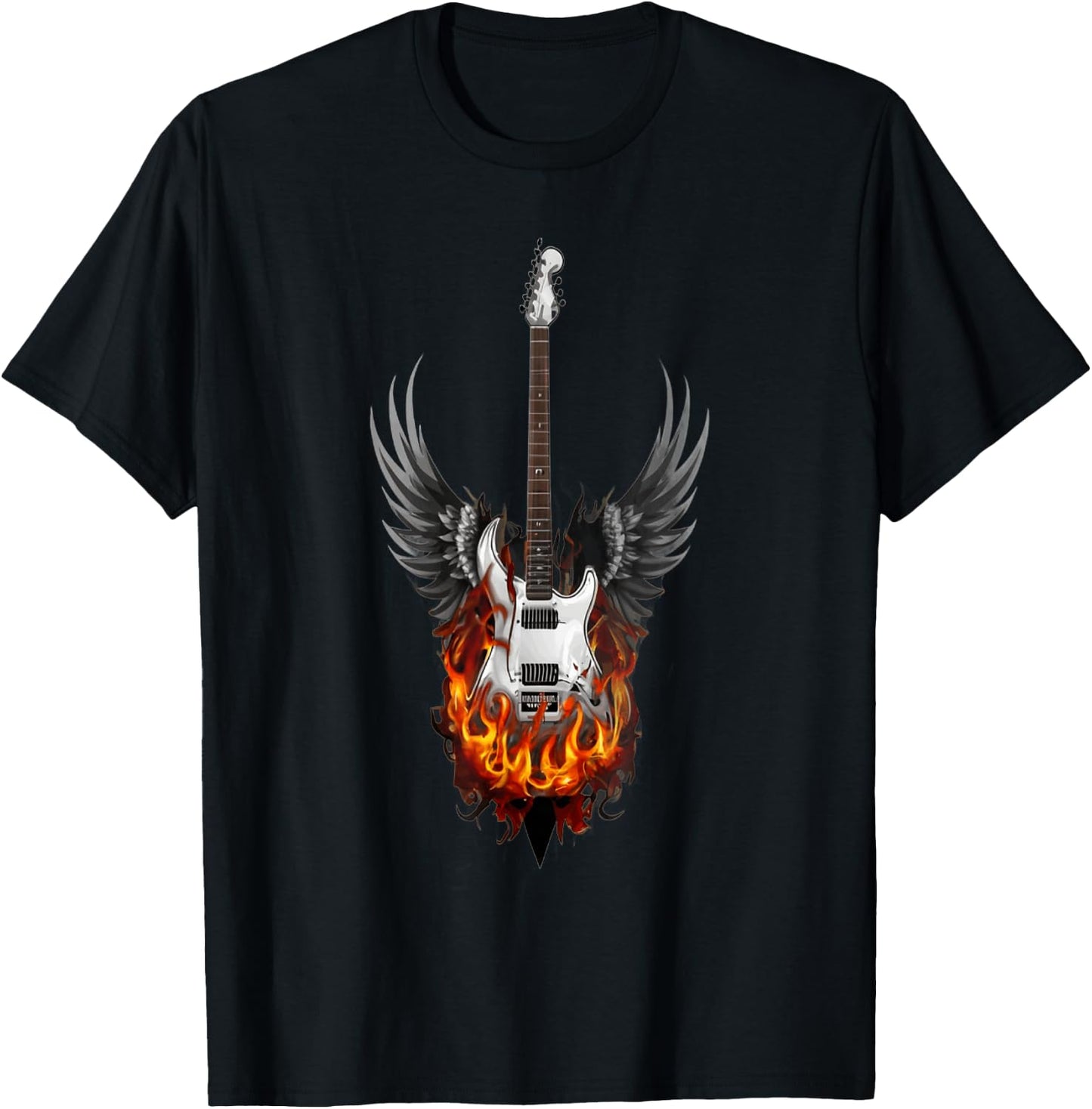 Guitare rock enflammé T-Shirt - T-Shirt | Black