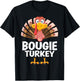 Thanksgiving Bougie Turkey Matching Pajama T-Shirt - T-Shirt | Black