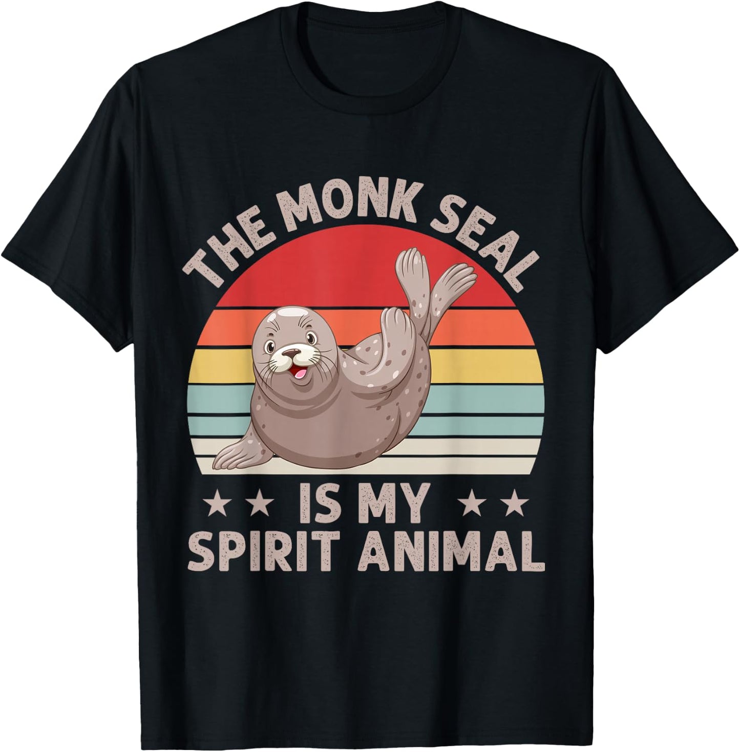 The Monk Seal is My Spirit Animal Gifts Caribbean Monk Seal T-Shirt - T-Shirt | Black