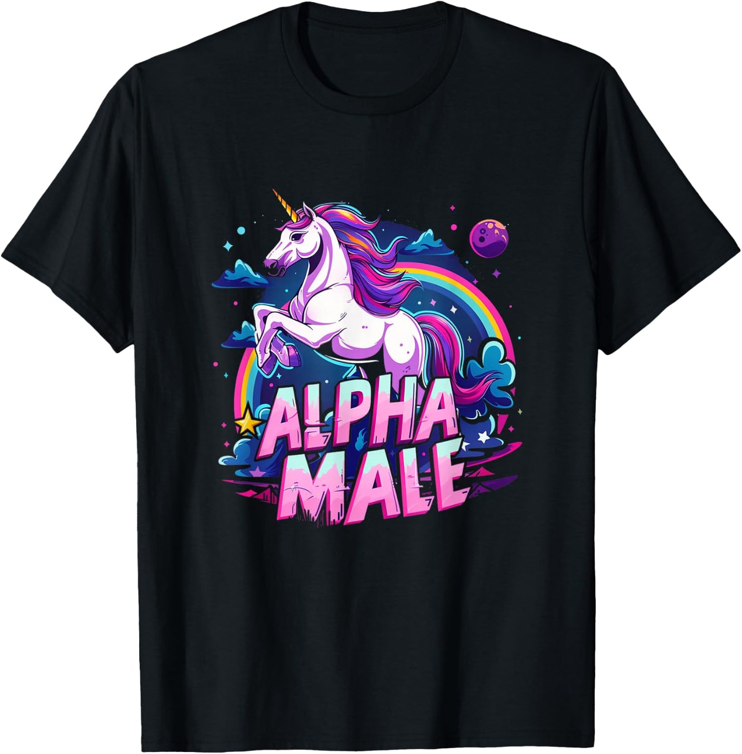 Alpha Male Unicorn Shirt - Alpha Male Unicorn T-Shirt - T-Shirt | Black