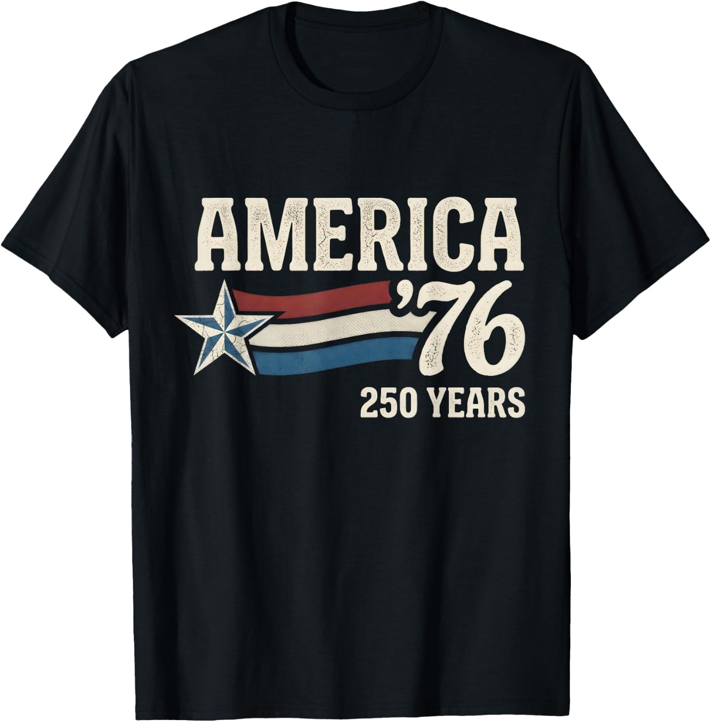 4th July Independence Day 250 Years American 1776 2026 250th T-Shirt - T-Shirt | Black