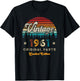 Vintage 1961 Birthday 65 Years Old Limited Edition T-Shirt - T-Shirt | Black