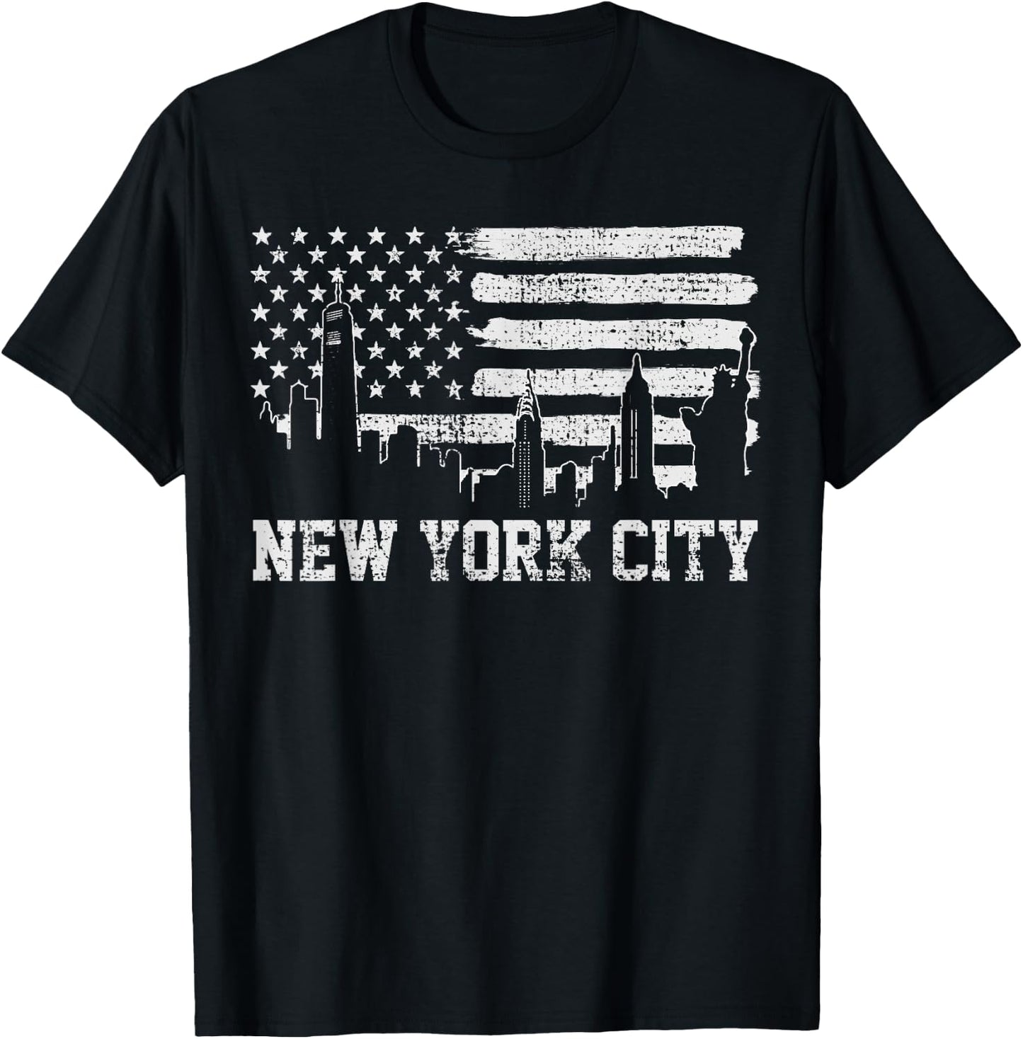 Vintage New York City NYC Big Apple Trip T-Shirt - T-Shirt | Black