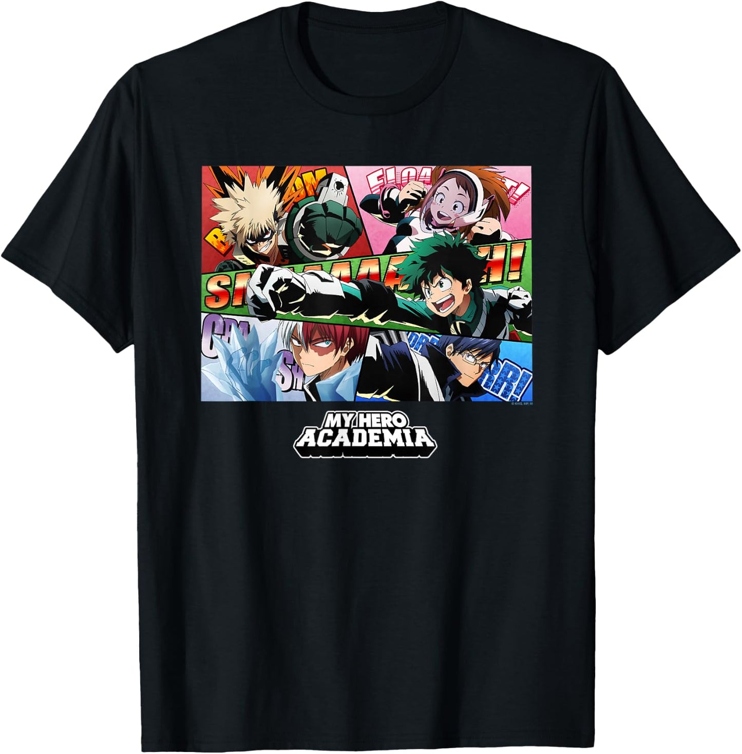 Ripple Junction x My Hero Academia Class 1-A Group Anime , black T-Shirt - T-Shirt | Black