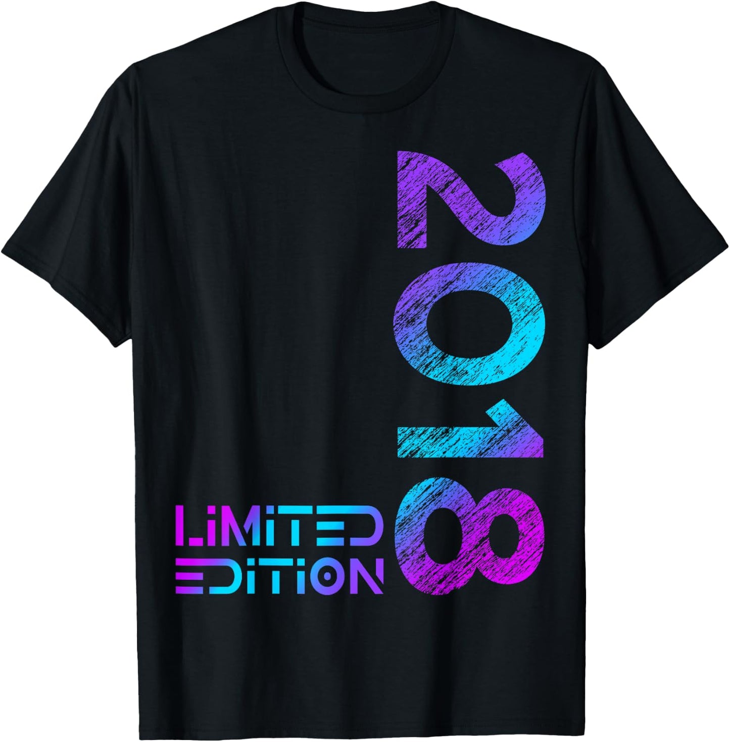 Limited Edition Jahrgang 2018 Junge Mädchen 8. Geburtstag T-Shirt - T-Shirt | Black