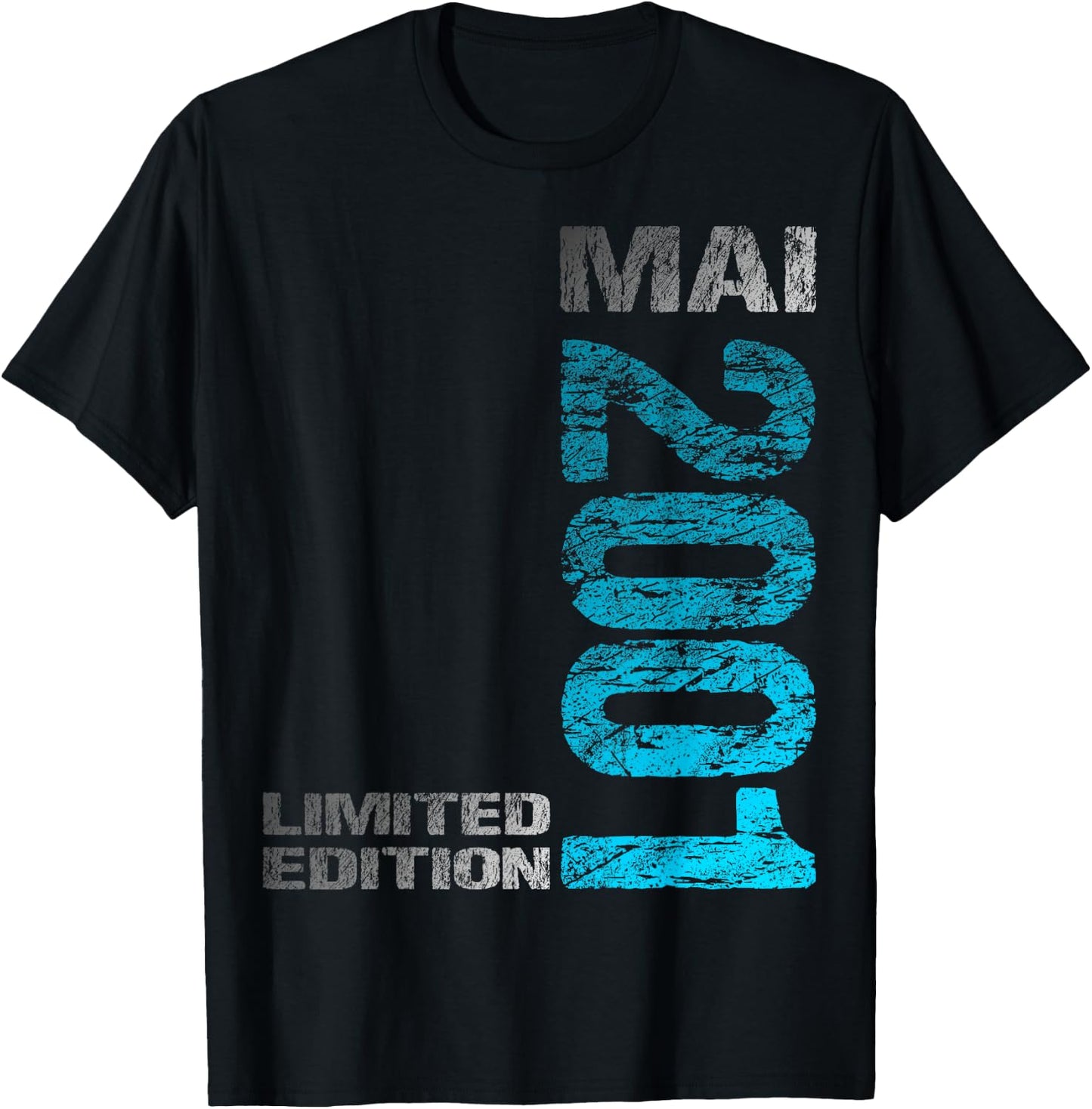 Mai 2001 Mann Frau 25. Geburtstag Limited Edition 25 T-Shirt - T-Shirt | Black