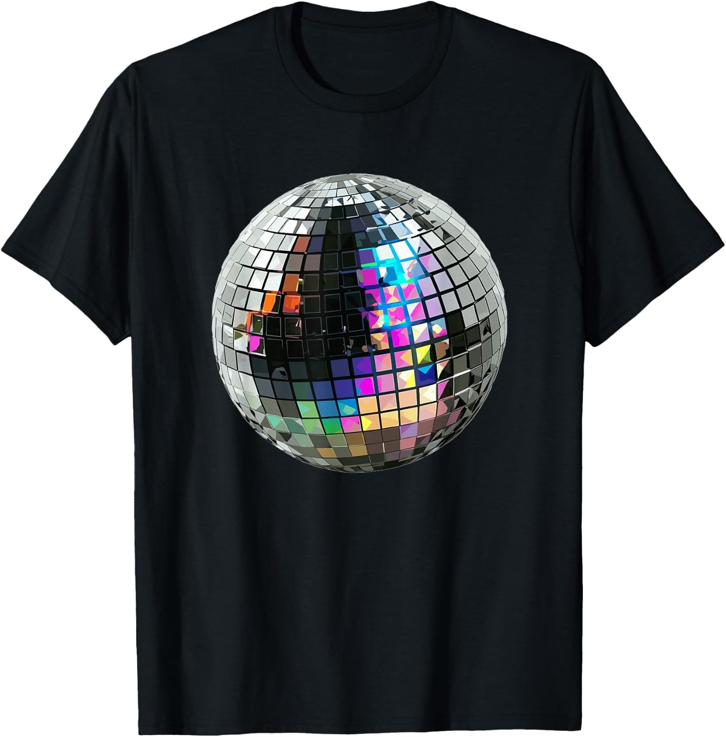 Disco Ball 90s Outfit Theme Party 80s Outfit , black T-Shirt - T-Shirt | Black