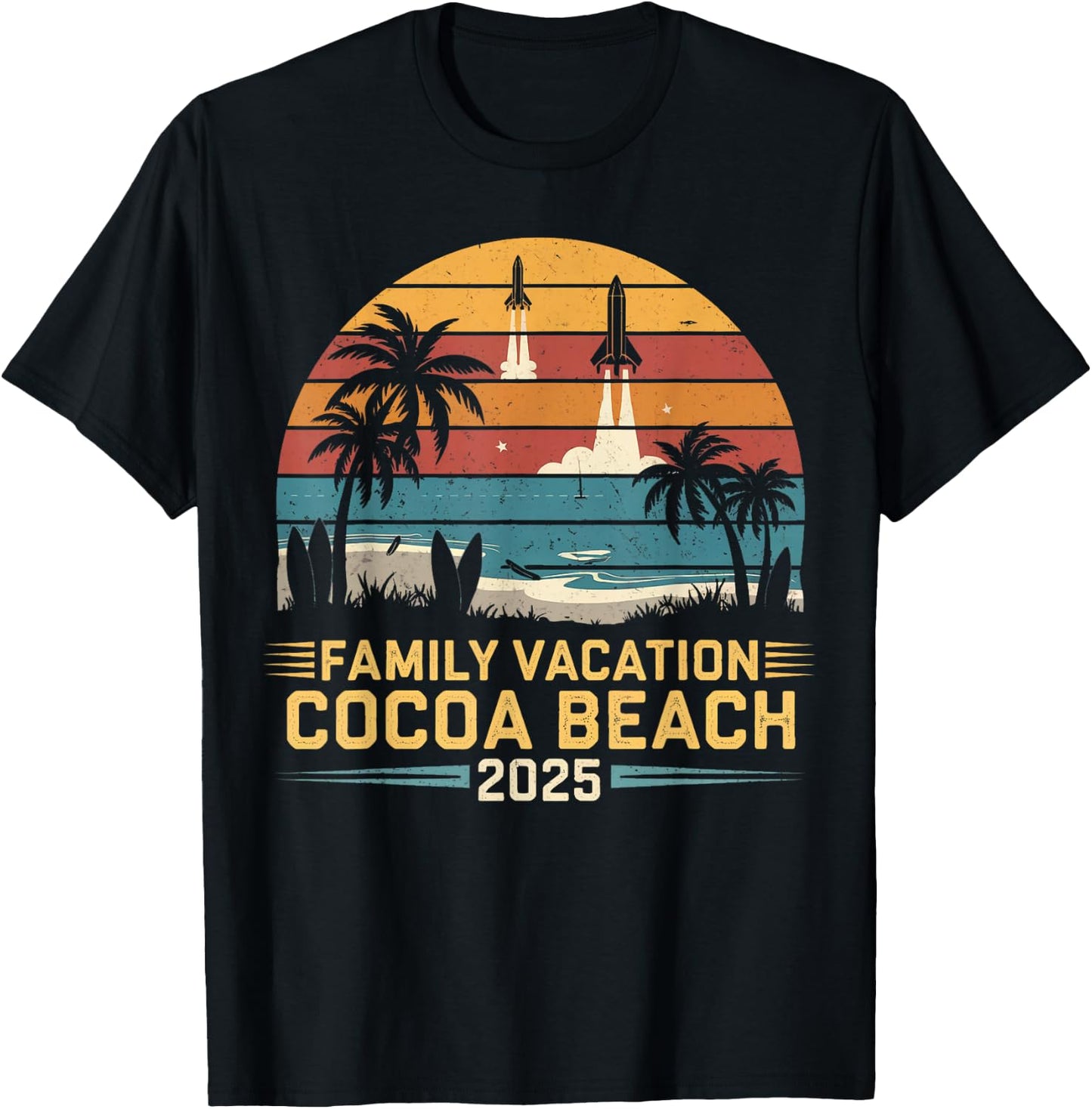 Family Vacation Cocoa Beach 2025 Family Vacation 2025 T-Shirt - T-Shirt | Black