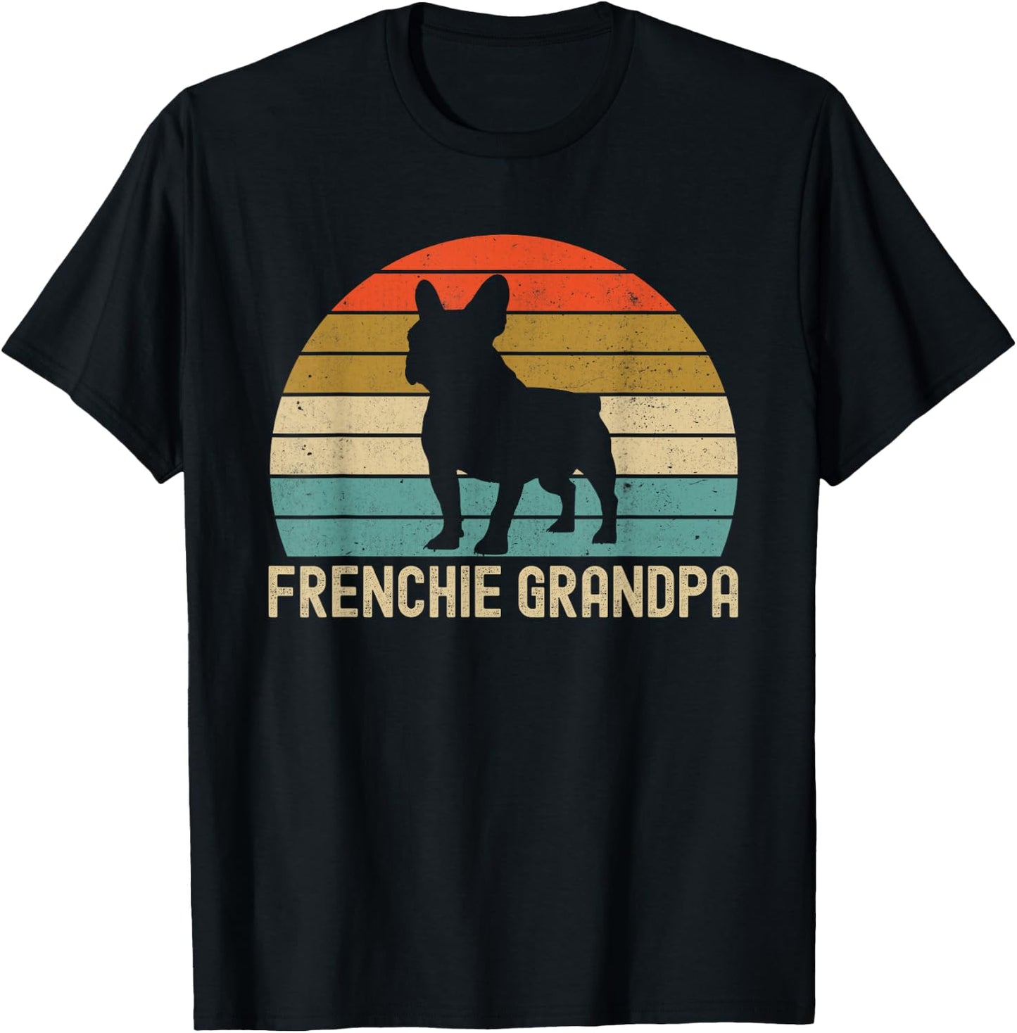 Frenchie French Bulldog Grandpa T-Shirt - T-Shirt | Black