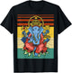 Retro Ganesha God - Yoga - Spiritual - Meditation - Yogi T-Shirt - T-Shirt | Black