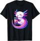 Kawaii Axolotl Bisexual Bubble Tea LGBT Subtle Pride Month T-Shirt - T-Shirt | Black