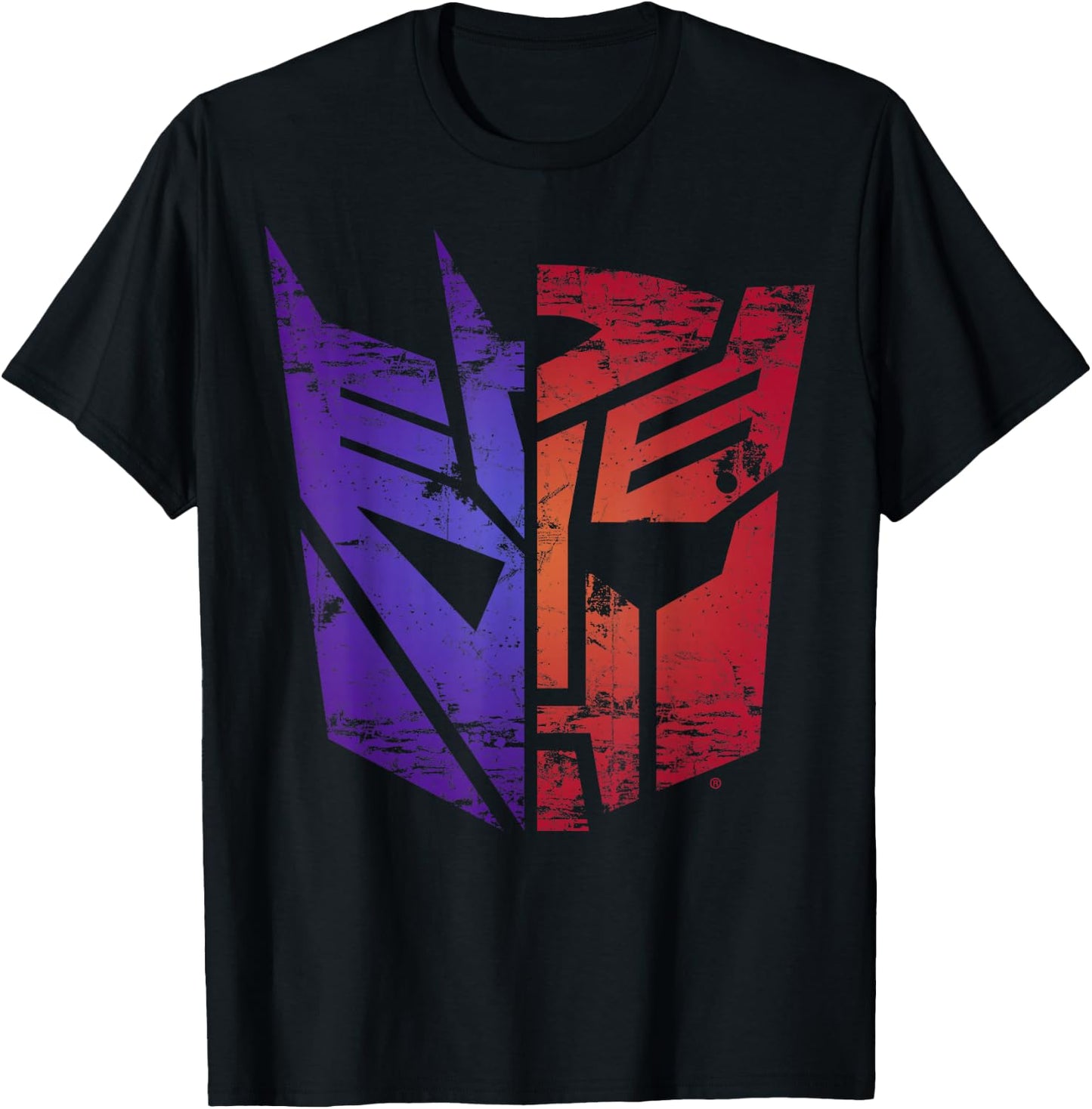 Transformers Decepticon Autobot Split Logo , Black, S T-Shirt - T-Shirt | Black